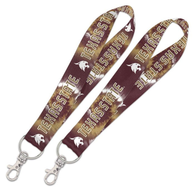 Texas State Bobcats TIE DYE Lanyard Key Strap 1"