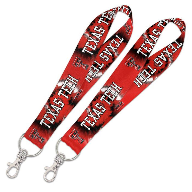 Correa para llaves con estampado TIE DYE de los Texas Tech Red Raiders de 1"