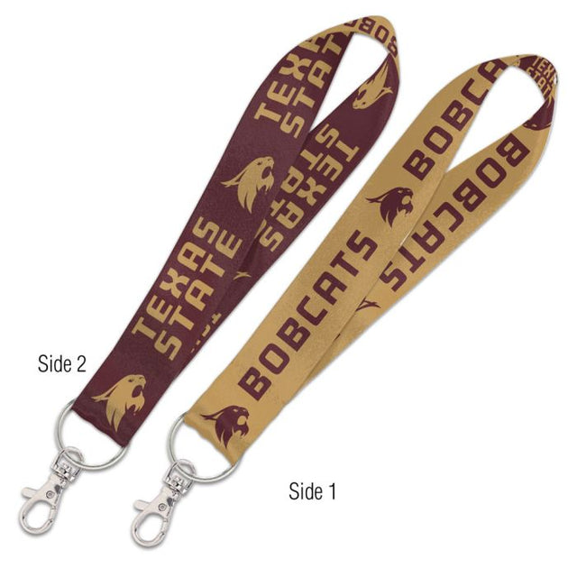 Texas State Bobcats Lanyard Key Strap 1"