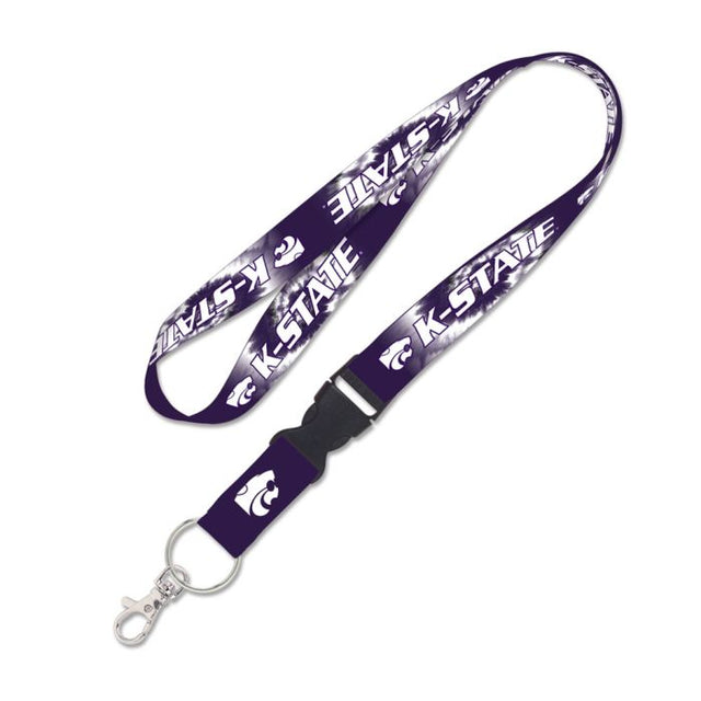 Kansas State Wildcats TIE DYE Lanyard w/detachable buckle 1"