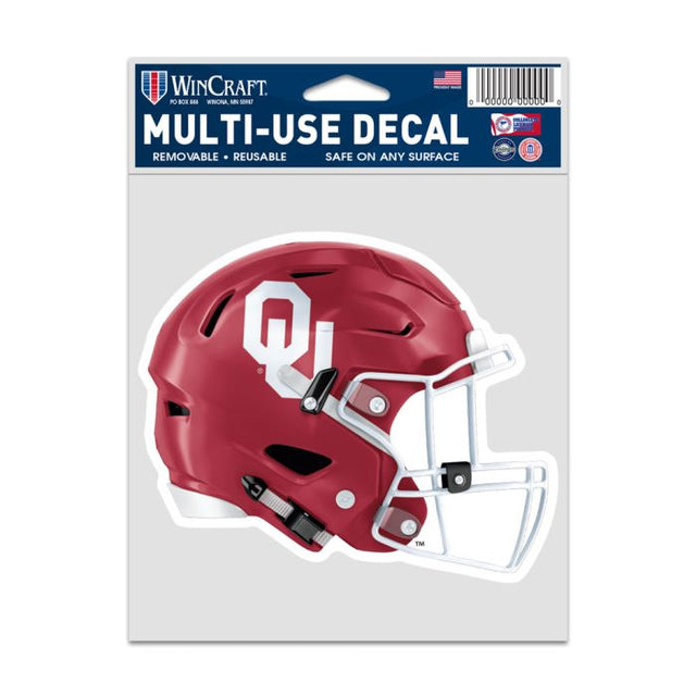 Calcomanías para fanáticos de los Oklahoma Sooners HELMET de 3,75" x 5"