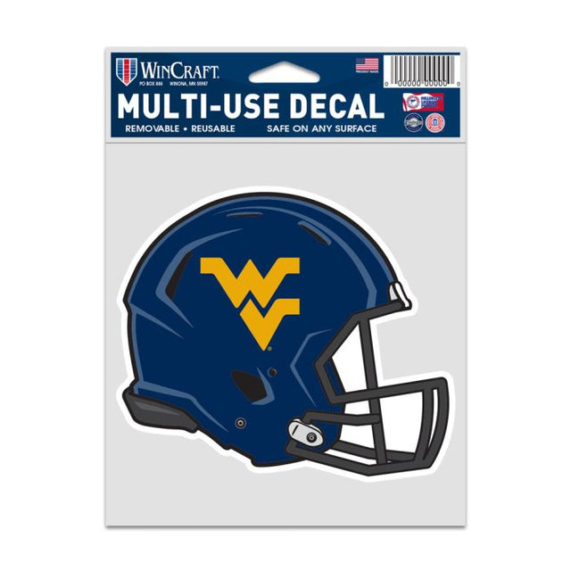 Calcomanías para fanáticos de West Virginia Mountaineers HELMET de 3,75" x 5"