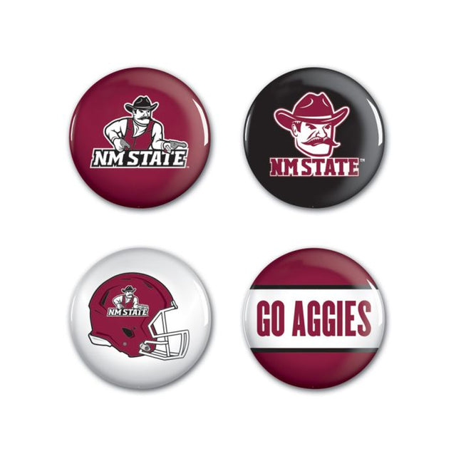 New Mexico State Aggies Button 4 Pack 1 1/4" Rnd