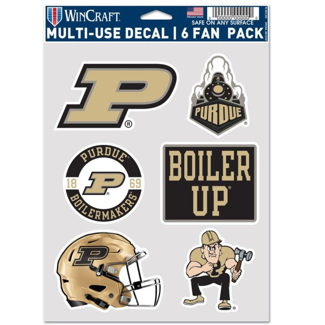 Casco de fútbol americano de los Purdue Boilermakers, paquete de 6 unidades, multiuso