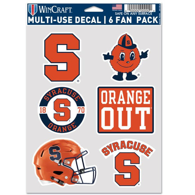 Syracuse Orange FOOTBALL HELMET Multi Use 6 Fan Pack