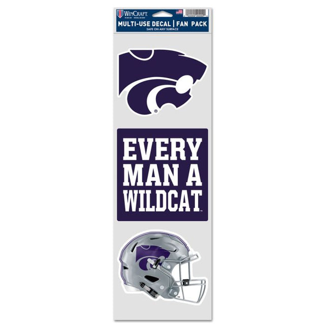 Calcomanías para fanáticos de Kansas State Wildcats, 3,75" x 12"