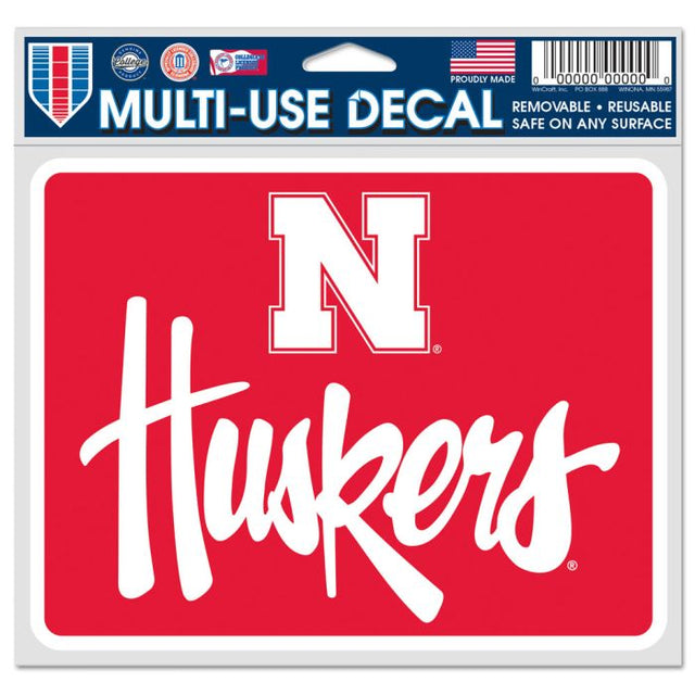 Calcomanías para fanáticos de los Nebraska Cornhuskers de 5" x 6"