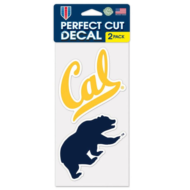 California Golden Bears Perfect Cut Decal Set of two 4"x4"