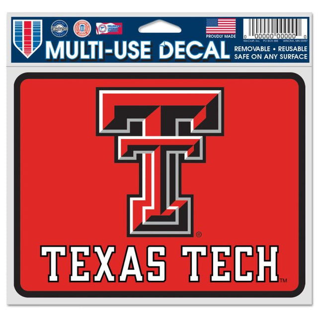 Calcomanías para fanáticos de los Texas Tech Red Raiders de 5" x 6"