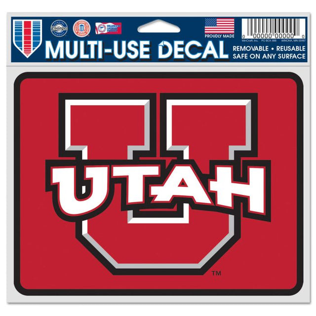 Utah Utes Fan Decals 5" x 6"