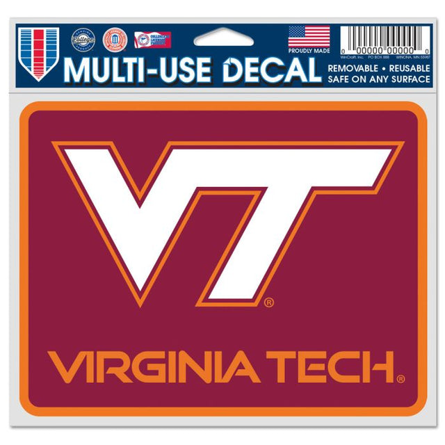 Calcomanías para fanáticos de Virginia Tech Hokies de 5" x 6"