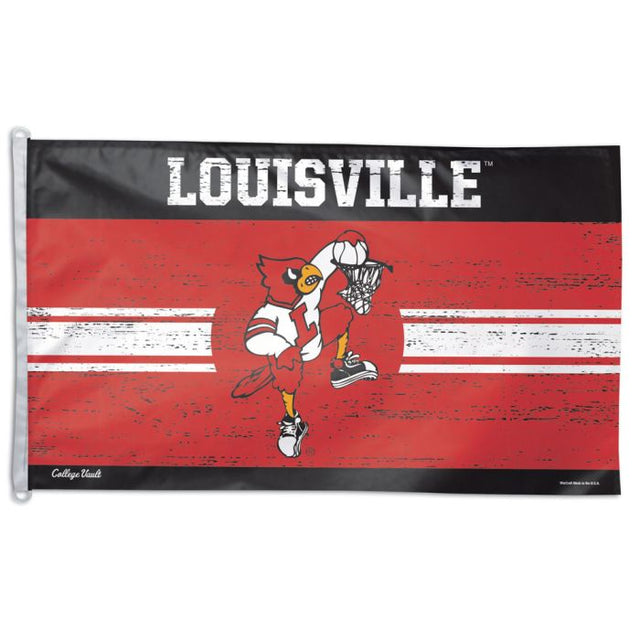 Bandera de baloncesto de los Louisville Cardinals/College Vault, de lujo, 3' x 5'