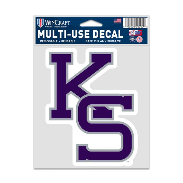 Calcomanías para fanáticos con el logotipo secundario de Kansas State Wildcats, 3,75" x 5"