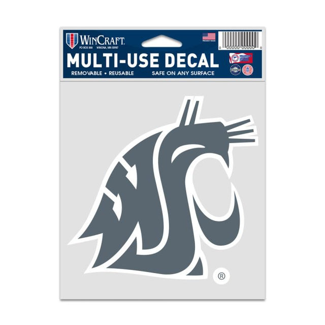 Washington State Cougars SECONDARY LOGO Fan Decals 3.75" x 5"