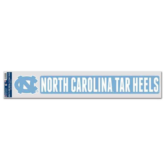 Calcomanías para fanáticos de los Tar Heels de Carolina del Norte, 3" x 17"