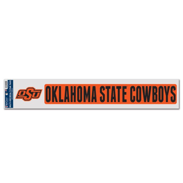 Calcomanías para fanáticos de los Oklahoma State Cowboys de 3" x 17"