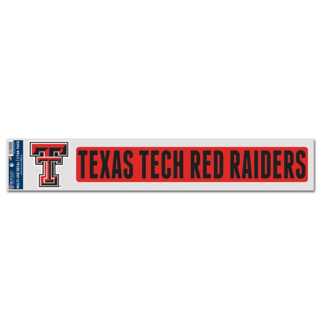 Calcomanías para fanáticos de los Texas Tech Red Raiders de 3" x 17"