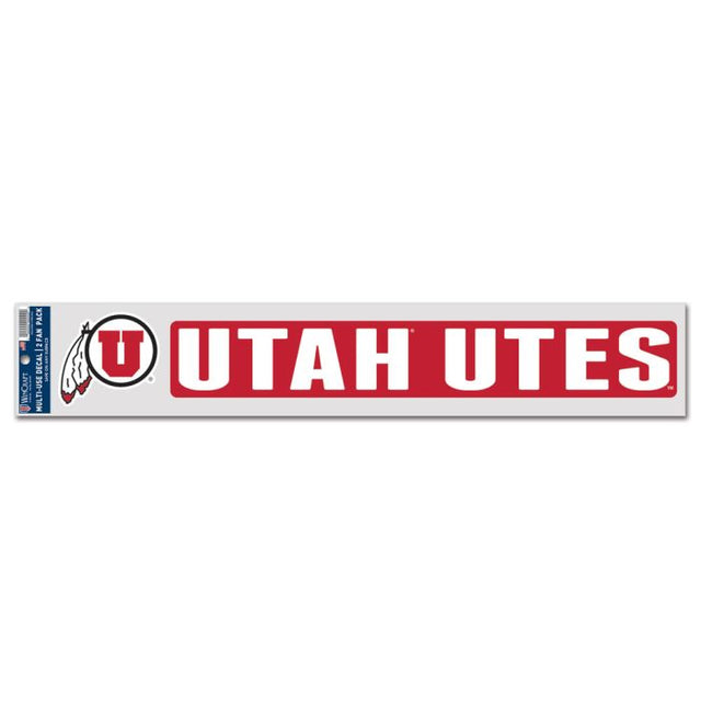 Utah Utes Fan Decals 3" x 17"