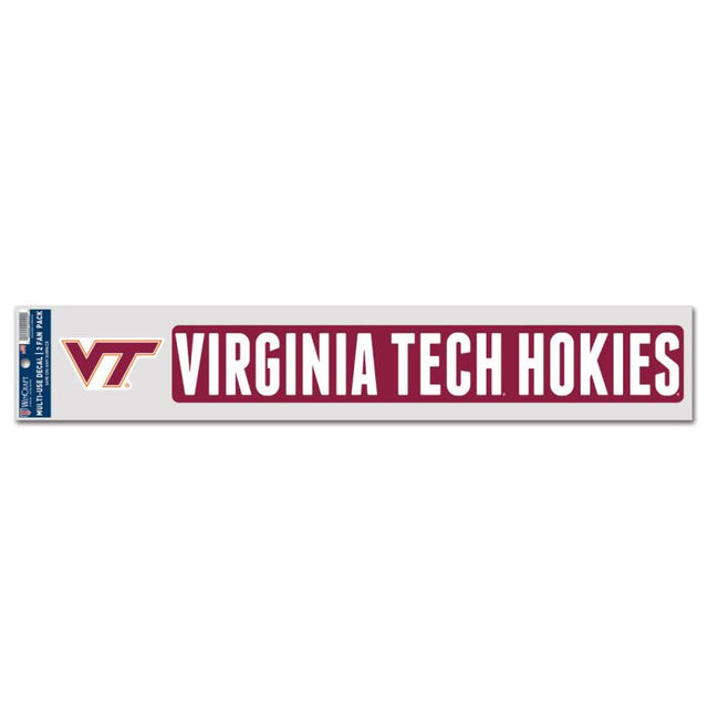 Calcomanías para fanáticos de Virginia Tech Hokies de 3" x 17"