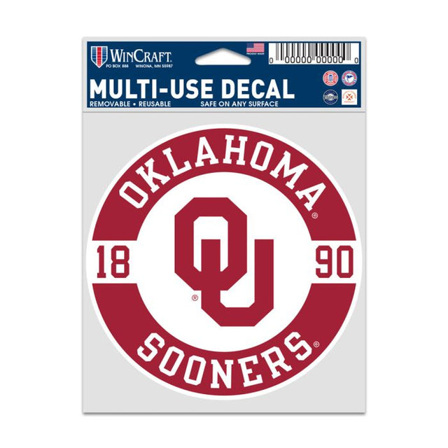 Calcomanías para fanáticos de Oklahoma Sooners PATCH de 3,75" x 5"