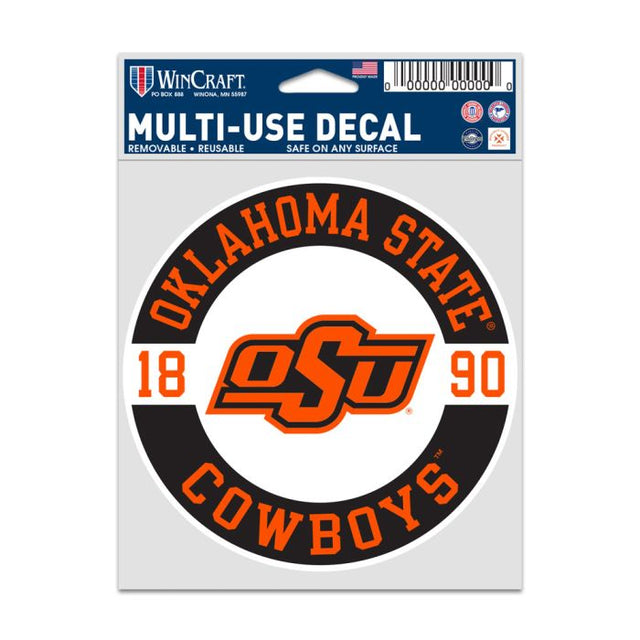 Calcomanías para fanáticos de Oklahoma State Cowboys PATCH de 3,75" x 5"