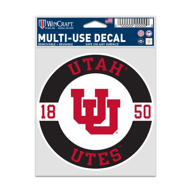 Utah Utes PATCH Fan Decals 3.75" x 5"