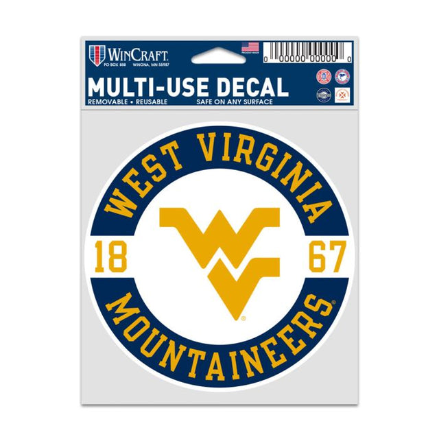 Calcomanías para fanáticos de West Virginia Mountaineers PATCH de 3,75" x 5"