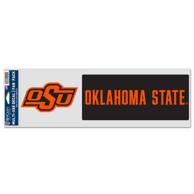 Calcomanías para fanáticos de los Oklahoma State Cowboys de 3,75" x 12"