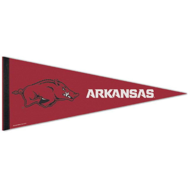 Banderín premium de Arkansas Razorbacks de 12" x 30"