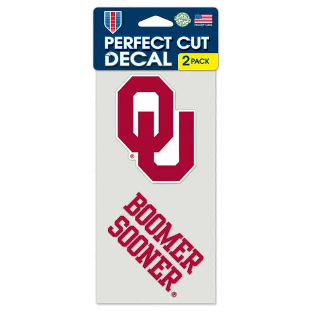 Oklahoma Sooners Perfect Cut Decal set of two 4"x4"