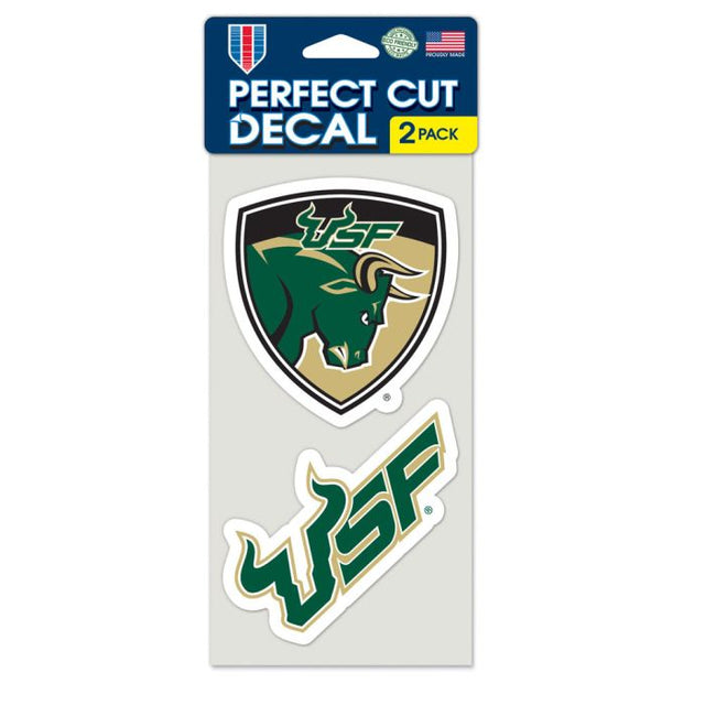 South Florida Bulls Perfect Cut Decal set of two 4"x4"