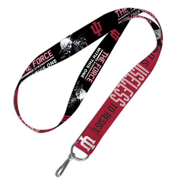 Indiana Hoosiers / Star Wars YODA &amp; DARTH VADER Lanyard 1"