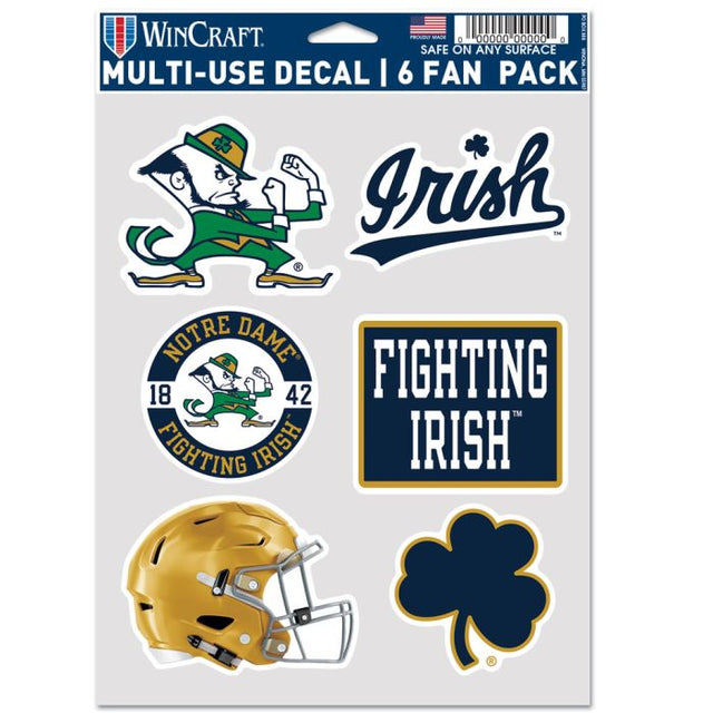 Paquete de 6 abanicos multiusos de Notre Dame Fighting Irish