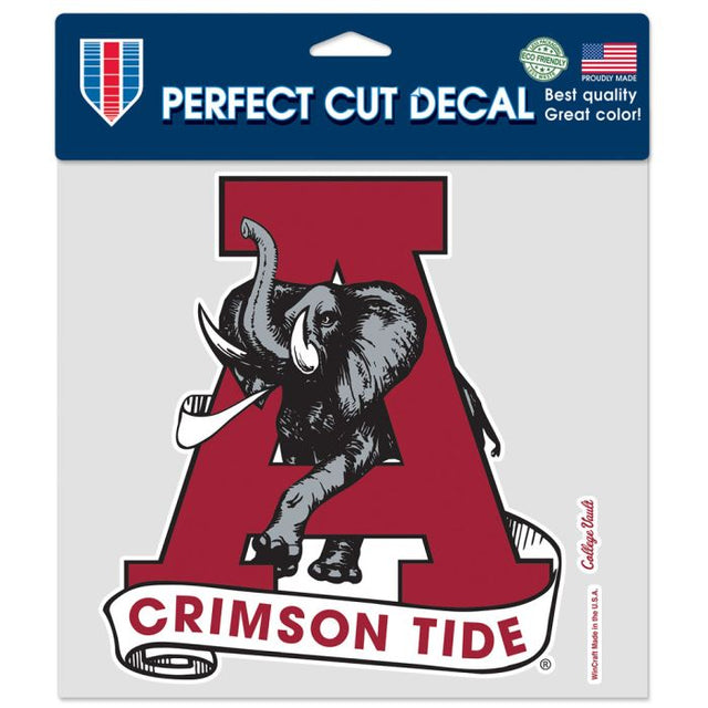 Calcomanía de corte perfecto de Alabama Crimson Tide/College Vault de 8" x 8"