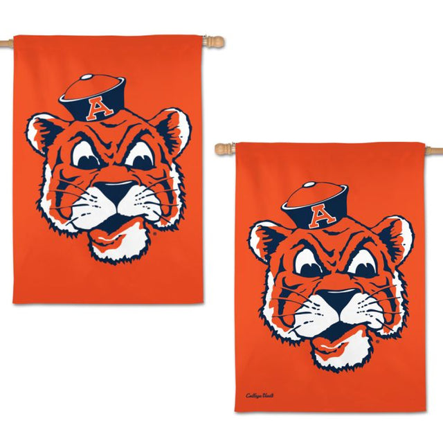 Bandera vertical naranja de Auburn Tigers/College Vault, mascota, 2 lados, 28" x 40"