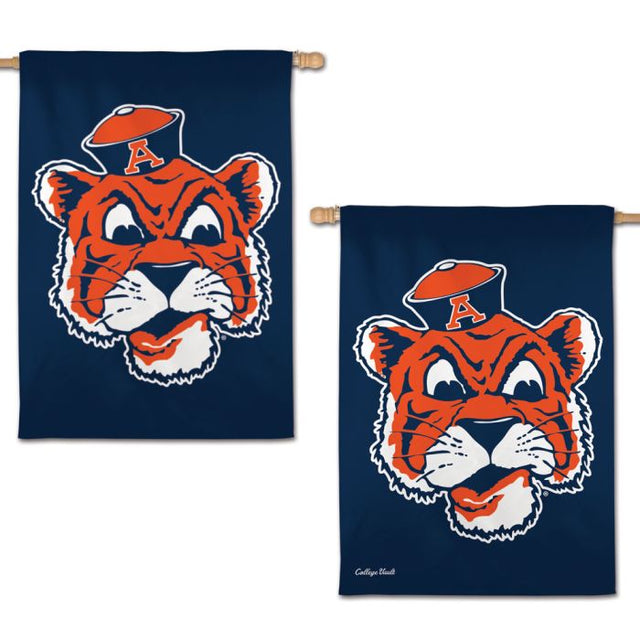 Bandera vertical azul de Auburn Tigers/College Vault Mascot de 2 lados, 28" x 40"