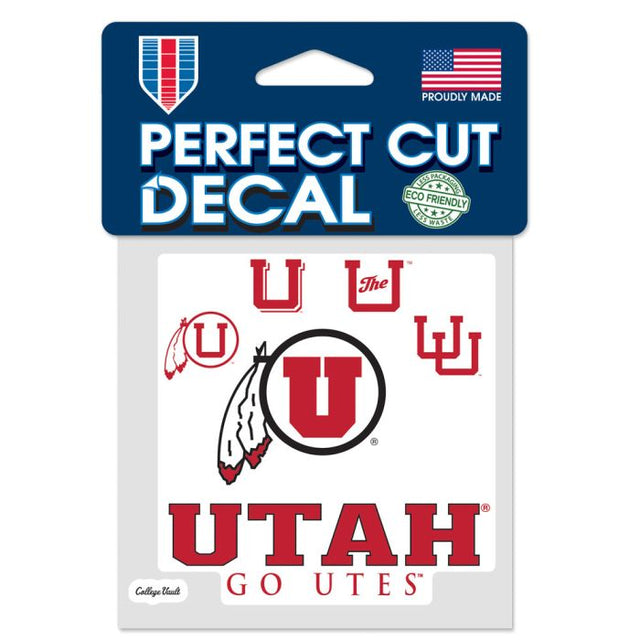 Utah Utes /College Vault evolution Perfect Cut Color Decal 4" x 4"