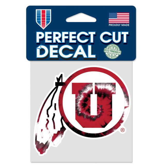 Utah Utes tie dye Perfect Cut Color Decal 4" x 4"