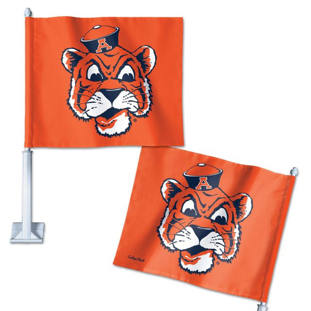 Bandera para auto de color naranja de los Auburn Tigers/College Vault, mascota de 11,75" x 14"