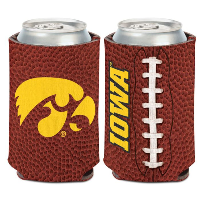 Enfriador de lata de fútbol de Iowa Hawkeyes, 12 oz.