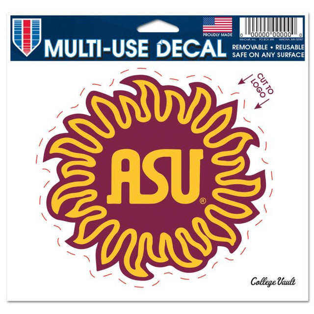 Calcomanía multiusos Arizona State Sun Devils/College Vault: cortada con el logotipo, 5" x 6"