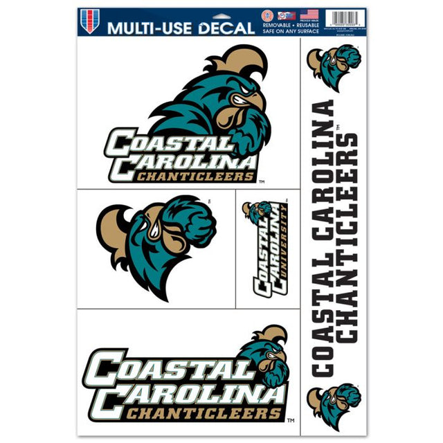 Calcomanía multiusos de Coastal Carolina Chanticleers, 11" x 17"