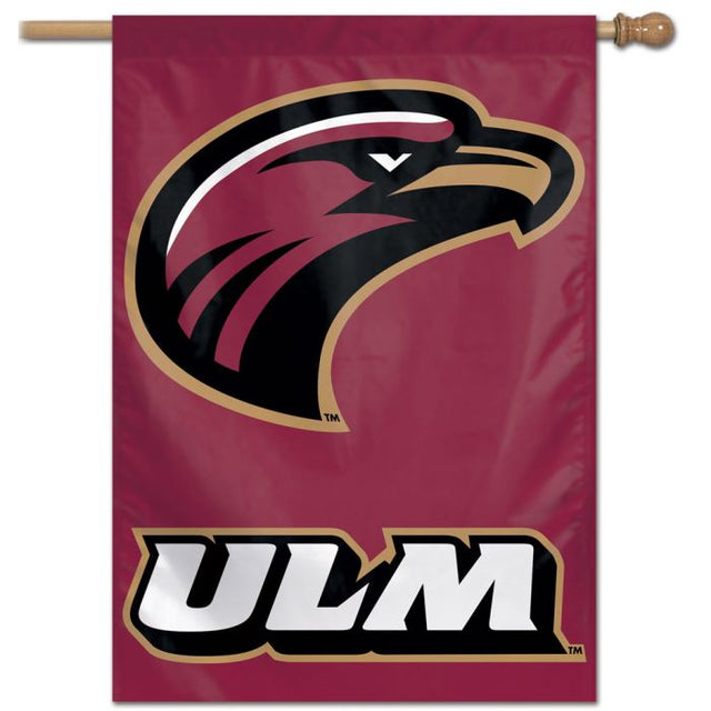 Luisiana - Bandera vertical de los Monroe War Hawks de 28" x 40"