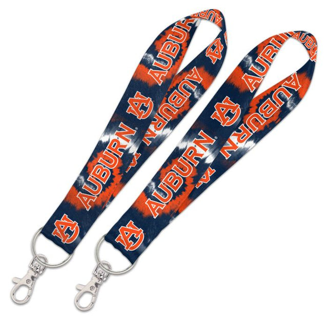 Correa para llaves con estampado TIE DYE de Auburn Tigers de 1"