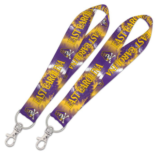 Correa para llaves con estampado TIE DYE de East Carolina Pirates de 1"