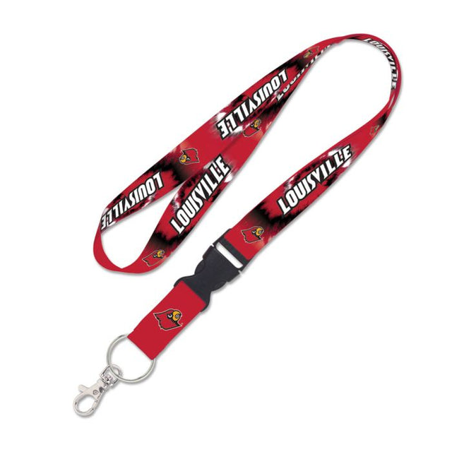 Louisville Cardinals TIE DYE Lanyard w/detachable buckle 1"