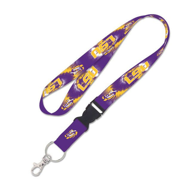 LSU Tigers TIE DYE Lanyard w/detachable buckle 1"