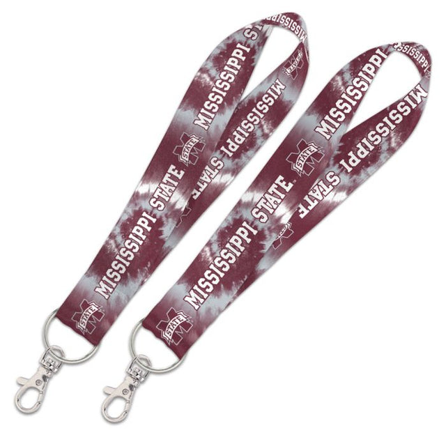 Mississippi State Bulldogs TIE DYE Lanyard Key Strap 1"