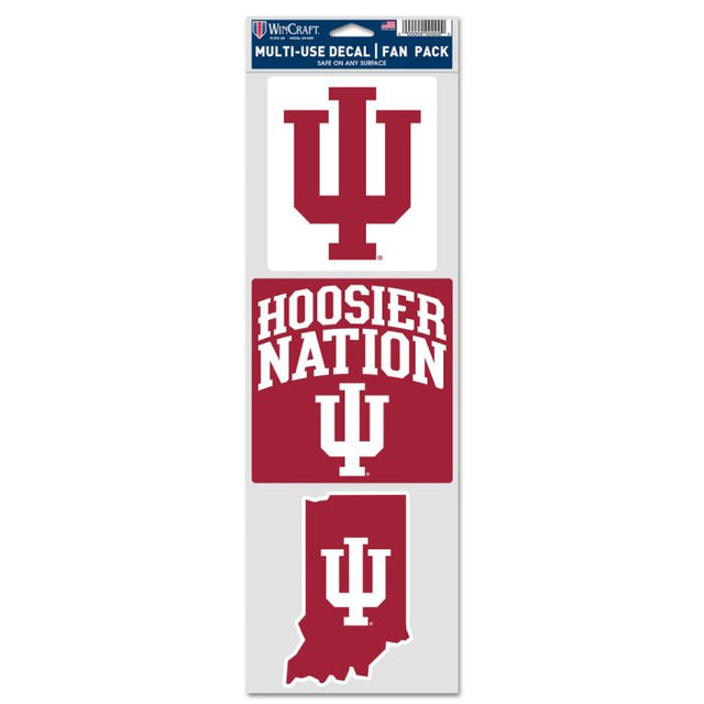 Calcomanías para fanáticos de Indiana Hoosiers de 3,75" x 12"