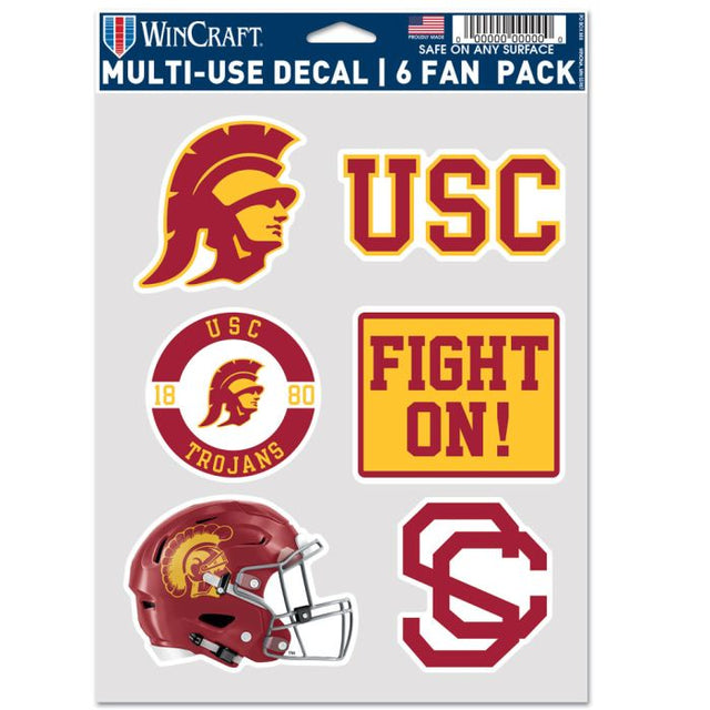 USC Trojans FOOTBALL Multi Use 6 Fan Pack